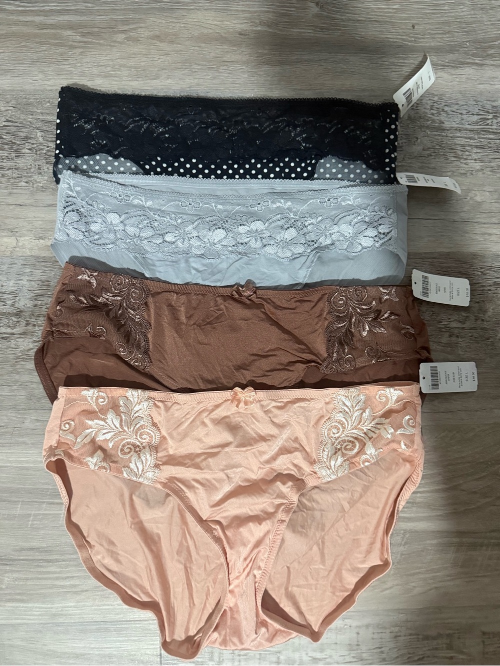 Soma Bikini Panties Set - Black, Light Gray, Brown, Peach